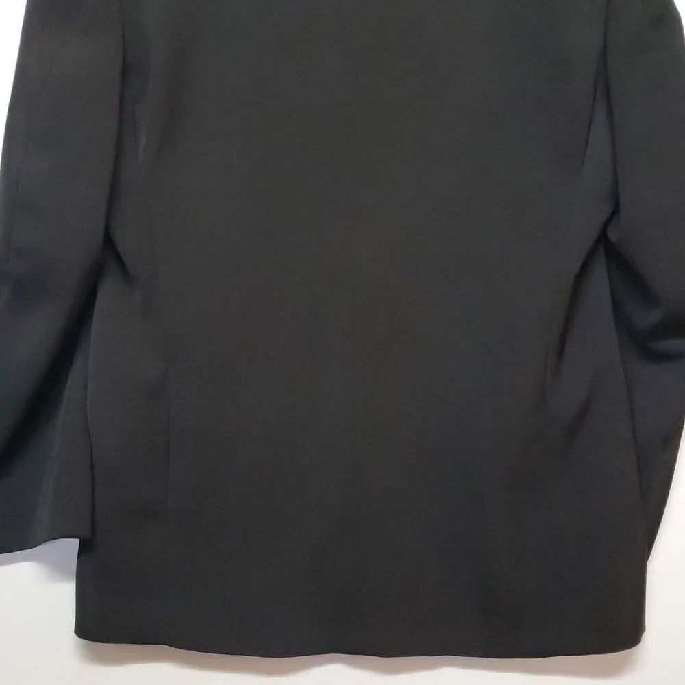 Vittorio St. Angelo Milan Men's Black Tuxedo Blazer Jacket Formal 46R Satin Trim - Picture 4 of 16